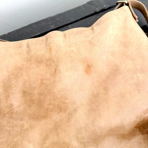 Convertible Leather Backpack Purse Crossbody Shoulder Bag Distressed Brown hobo - Picture 5 of 9